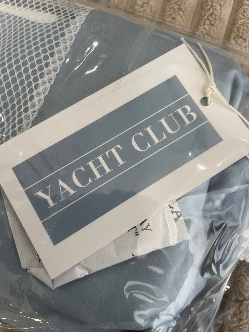 Yacht Club Quick Dry Beach Towel - Light Blue